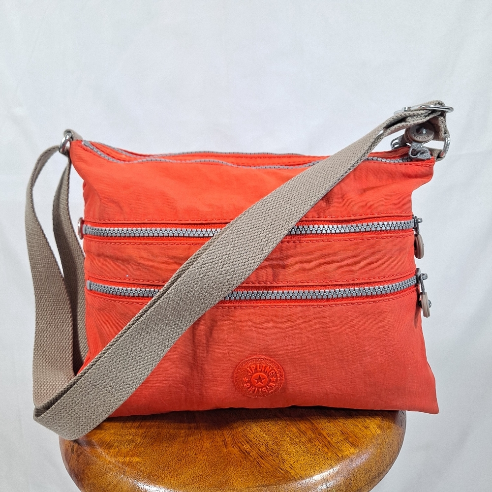 Kipling Orange Alvar Color Block Crossbody Bag